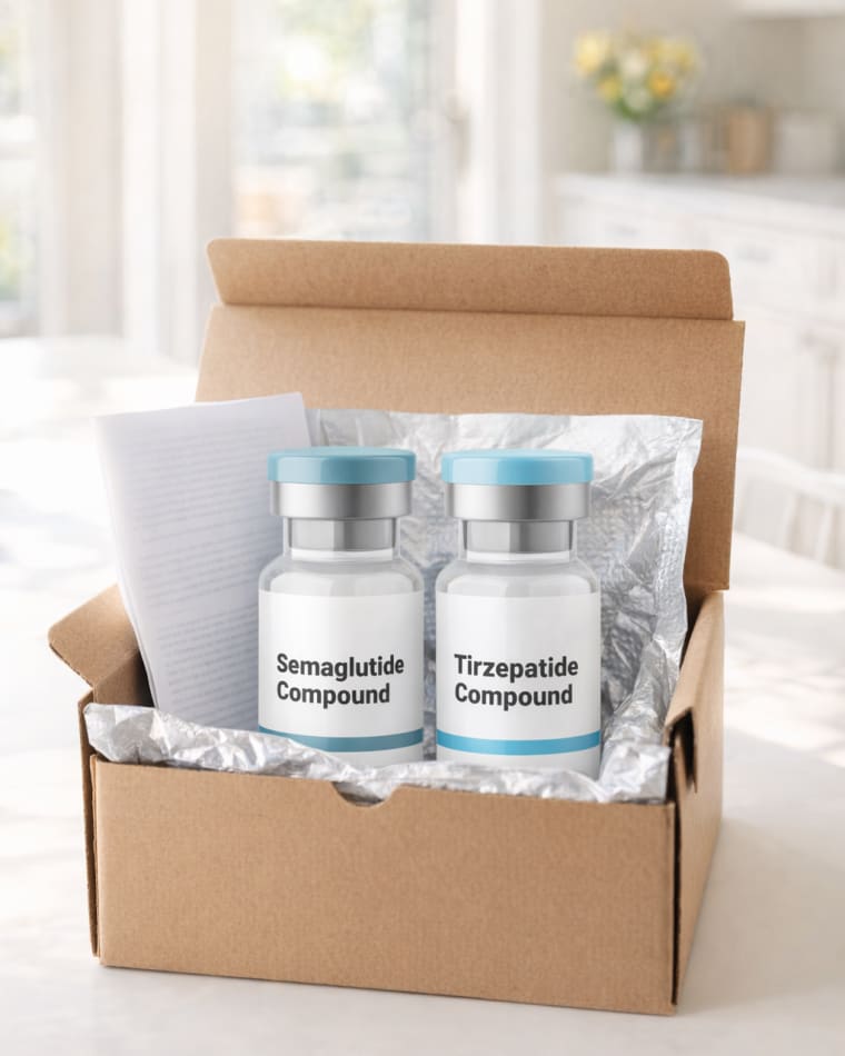 A cold-packed shipping box